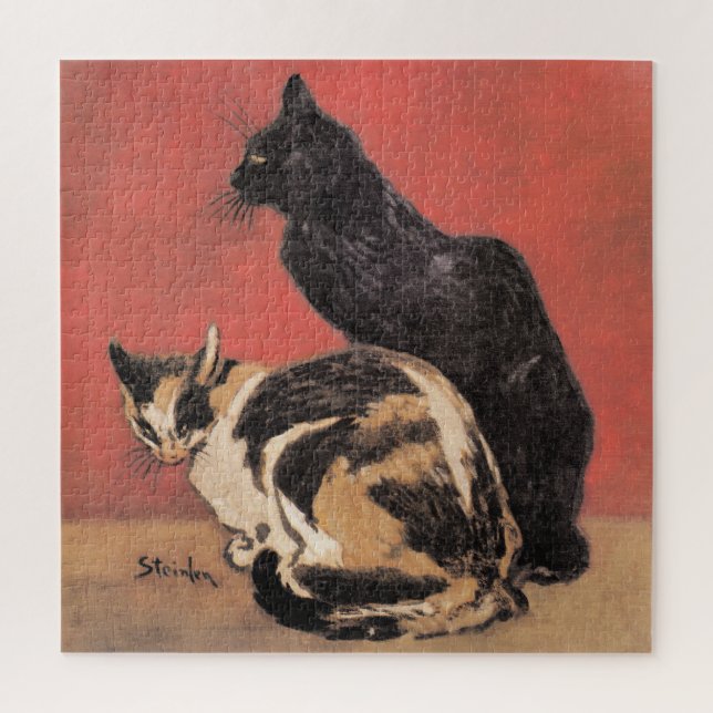 Katzen, Gemälde von Theophile Steinlen, (Vertikal)