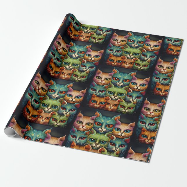 Katzen Geschenkpapier (Ungerollt)