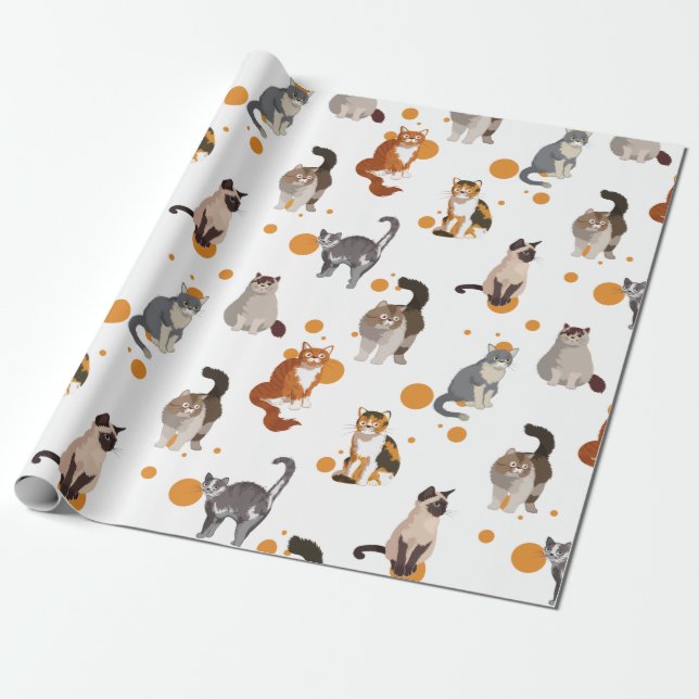 Katzen Geschenkpapier (Ungerollt)