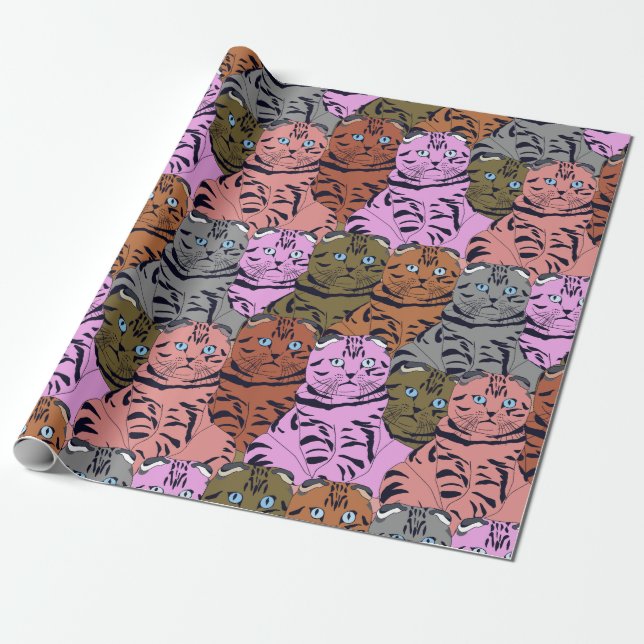 Katzen Geschenkpapier (Ungerollt)