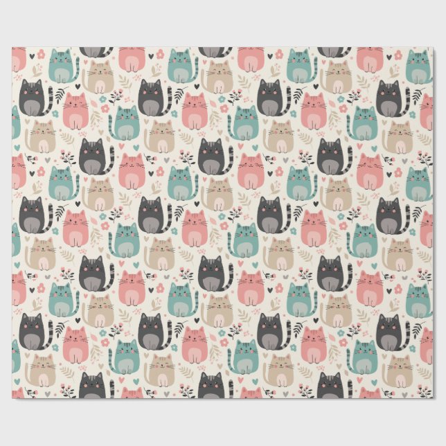 Katzen-Geschenkpapier Geschenkpapier (Flach)