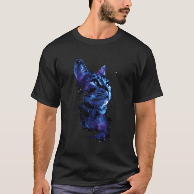 Katzen-Gesicht Leerzeichen T-Shirt (Vorderseite)