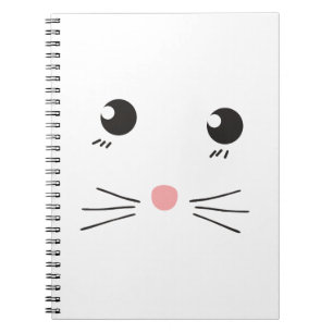 Katzen-Gesicht-Linienzeichnung Notizblock