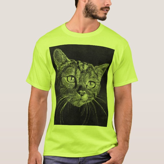Katzen-Gesicht mein Highschool Zeichnen T-Shirt (Vorderseite)