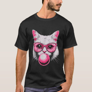 Katzen-Gesicht Nk Gles Bubble Gum Süße Kitty Fraue T-Shirt
