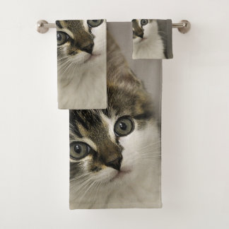 Katzen-Gesichts-Badezimmer-Tuch-Set Badhandtuch Set
