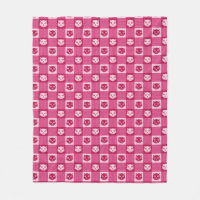 Katzen-Gesichts-Rosa-Gingham-Muster niedlich