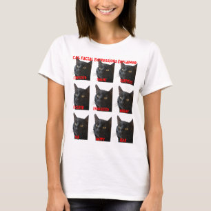 Katzen-Gesichtsausdrücke Erklärt Diagramm Ausschne T-Shirt