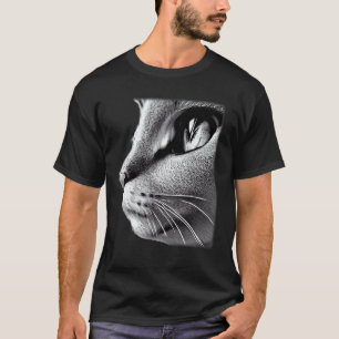 Katzen-Gesichtsgrafik Tier Haustier mürrischer K T-Shirt