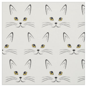 Katzen-Gesichtsmuster Stoff