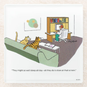 Katzen-Gespräch Glasuntersetzer