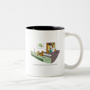 Katzen-Gespräch Zweifarbige Tasse