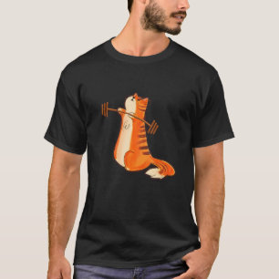 Katzen Gewichtheben Fitnessstudio Fitness Katze T-Shirt