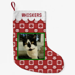 Katzen-Gewohnheit addieren niedlichen Foto-Name| Kleiner Weihnachtsstrumpf