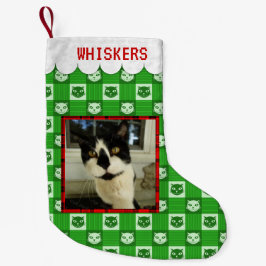 Katzen-Gewohnheit addieren niedlichen Fotoden Kleiner Weihnachtsstrumpf