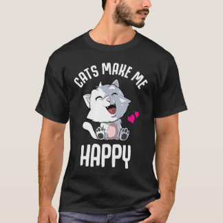 Katzen Glücklich Katzen T-Shirt