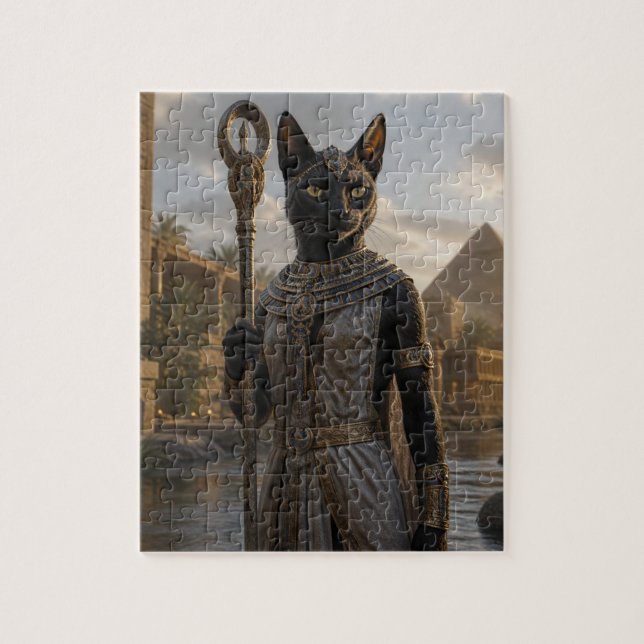 Katzen-Göttin Bastet Postkarte (Vertikal)