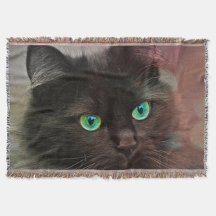 Katzen-grüne Augen Decke