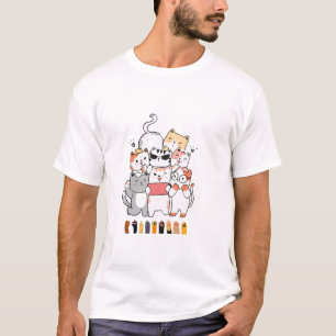 Katzen-Gruppendesign T-Shirt