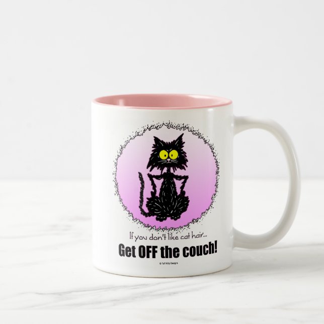Katzen-Haar-… Geschenke für Katzen-Liebhaber Zweifarbige Tasse (Rechts)
