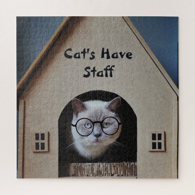 Katzen haben einen Personalausweis Funny Cat trage (Vertikal)