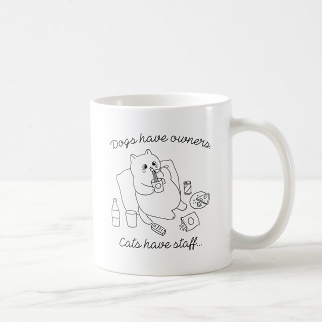 Katzen haben Personal Kaffeetasse (Rechts)