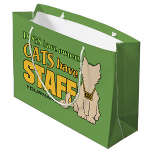 KATZEN HABEN personalisierte Geschenktaschen Große Geschenktüte