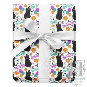 Katzen Halloween Geschenkpapier