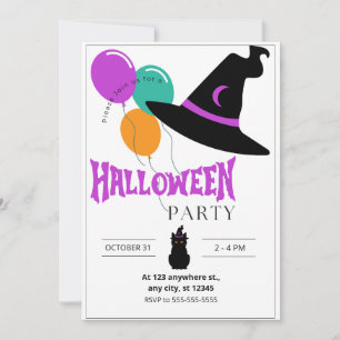 Katzen-Halloween-Party-Einladung Einladung