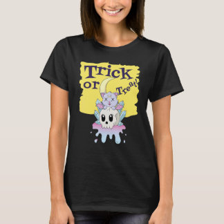 Katzen Halloween-Süßigkeiten oder Saures T-Shirt