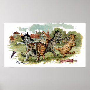 Katzen handeln Durchschläge Poster