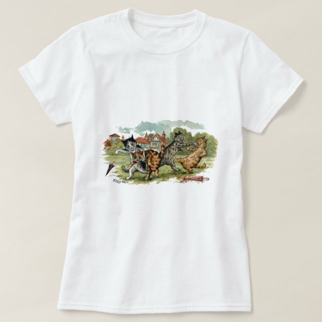 Katzen handeln Durchschläge T-Shirt (Design vorne)