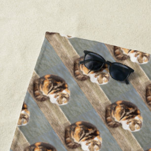 Katzen, Handtuch, Handtuch, Urlaub, elegant, Farbe Strandtuch