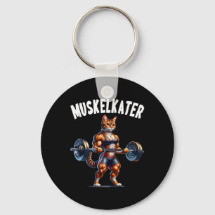 Katzen-Hantel-Design für Bodybuilder Bodybuilding Schlüsselanhänger