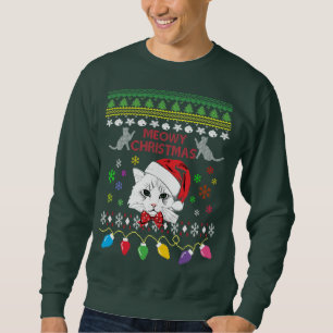 Katzen-hässliche Weihnachtsstrickjacke Sweatshirt