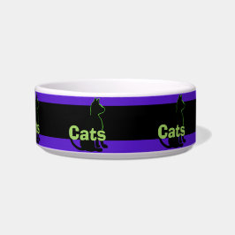 Katzen-Haustier-Katzemoderne Kitty-Pop-Kunst Napf