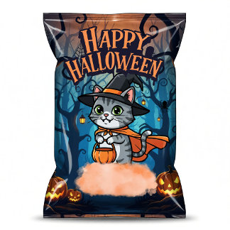 Katzen Hexe Halloween Chipstüten Hüllen Partygesch Notizblock