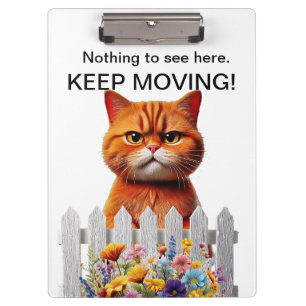 KATZEN HUMOR Hier gibt es nichts zu sehen Klemmbrett
