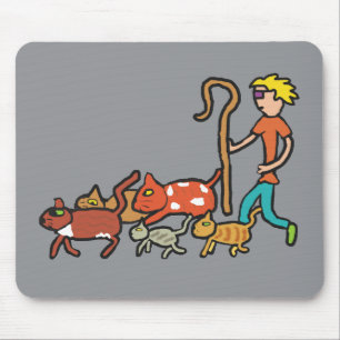 Katzen hüten mousepad