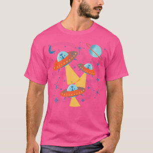 Katzen im Atomzeitalter in fliegenden Saucer Ufos T-Shirt