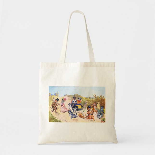 Katzen im Auto, Louis Wain Tragetasche (Vorne)
