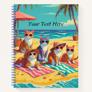 Katzen im Beach Journal Notizbuch
