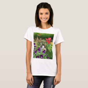 Katzen im Garten für Katzenliebhaber T-Shirt