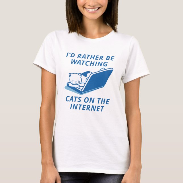 Katzen im Internet T-Shirt (Vorderseite)