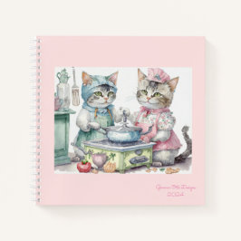 Katzen im Küchenheft Notizbuch