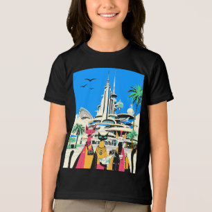 Katzen im Urlaub Besuch der Zukunft Tri-Blend Shirt