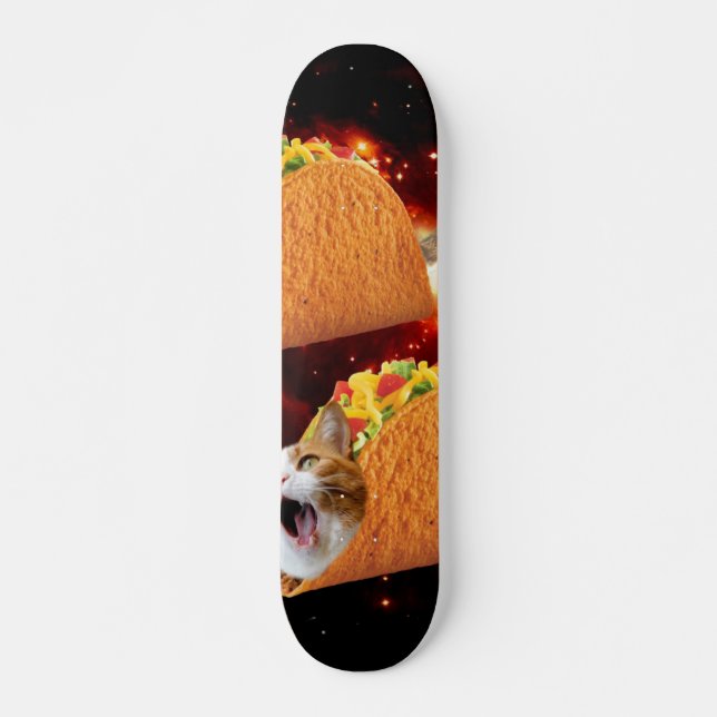 Katzen im Weltraum Skateboard (Vorne)
