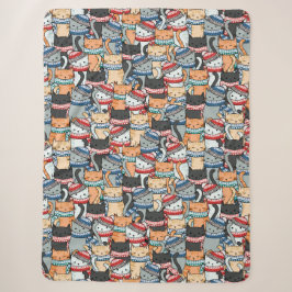 Katzen im Winter-Skarven & Hats-Muster Sherpadecke
