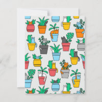 Katzen in den Blumentöpfen