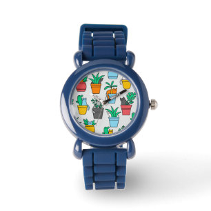 Katzen in den Blumentöpfen Armbanduhr